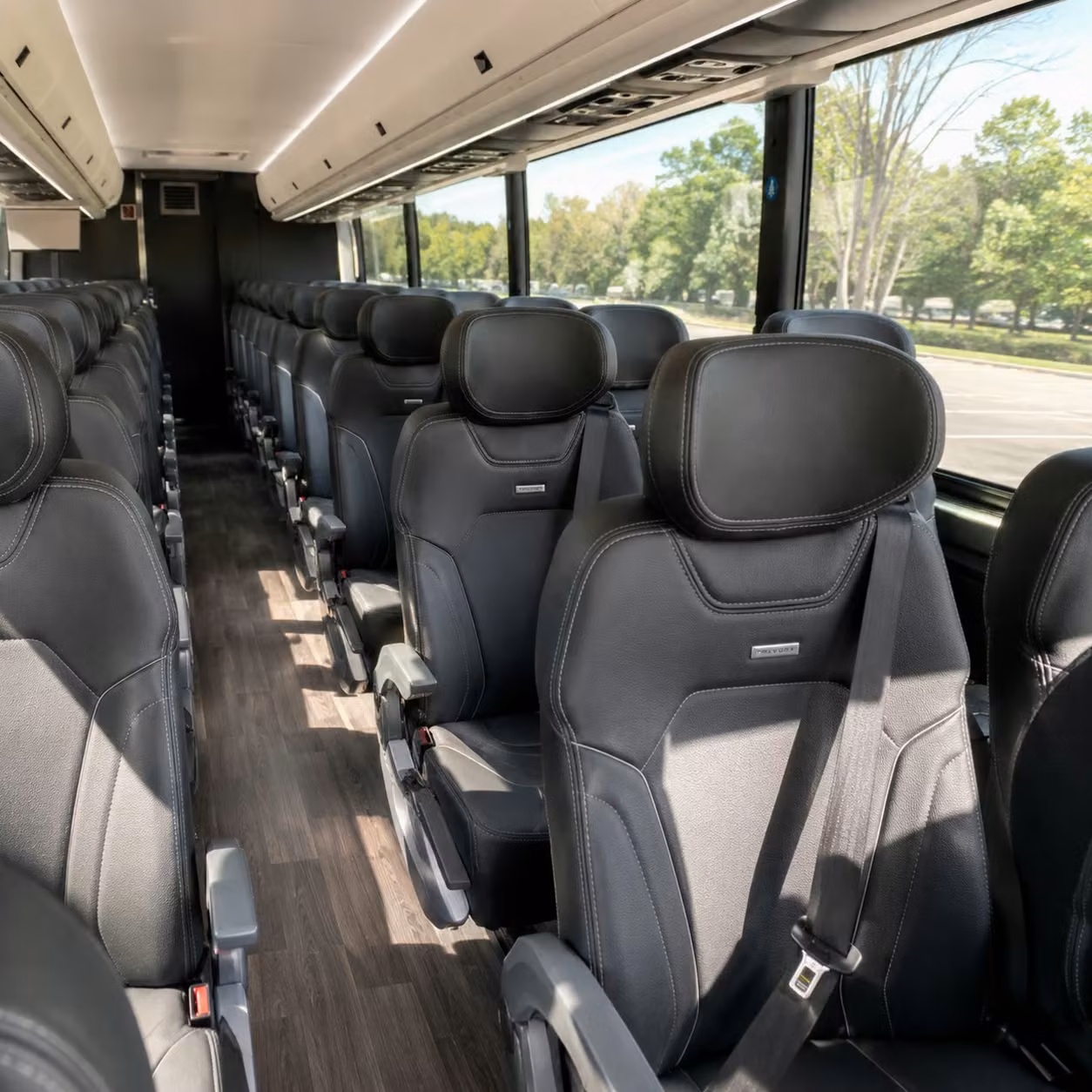 waterbury charter bus interior
